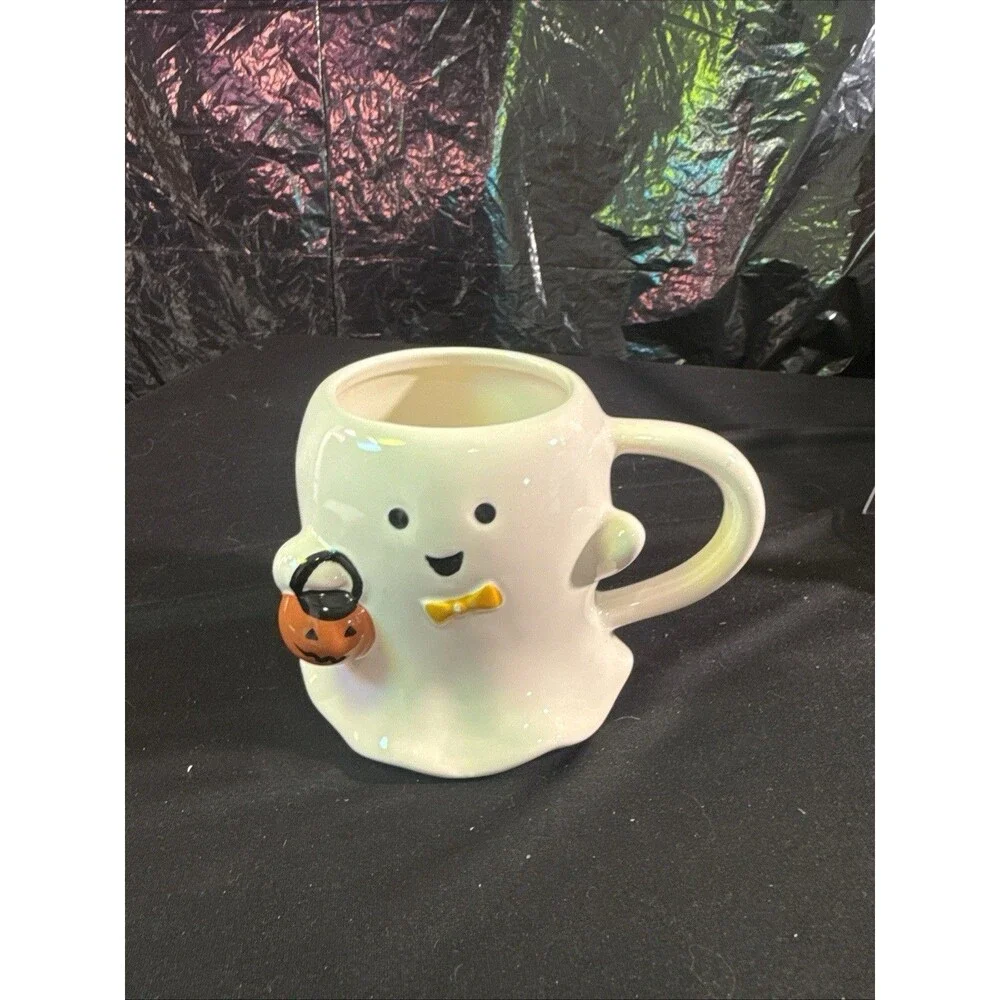 Target 2024 Hyde & Eek 15.2 fl oz Halloween Stoneware Figural Ghost Mug